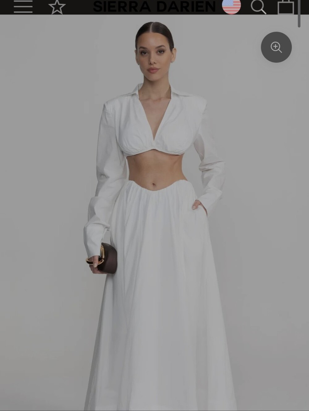 White Cutout Two-Piece Maxi Set